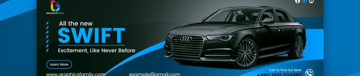 Professional Car Promotion Web Banner Design