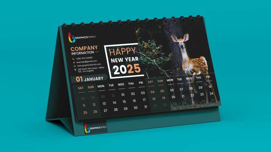 Professional Desk Calendar Free PSD Template