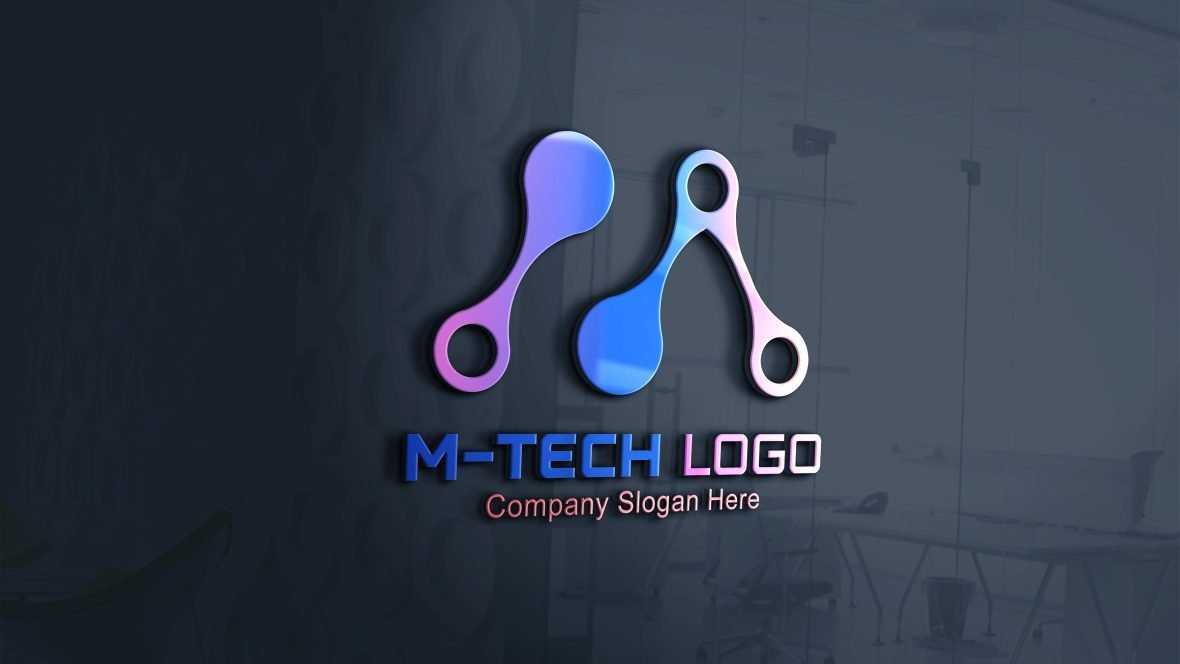 Professional Letter M Tech Logo Design