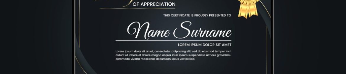 Professional Luxury Certificate Design