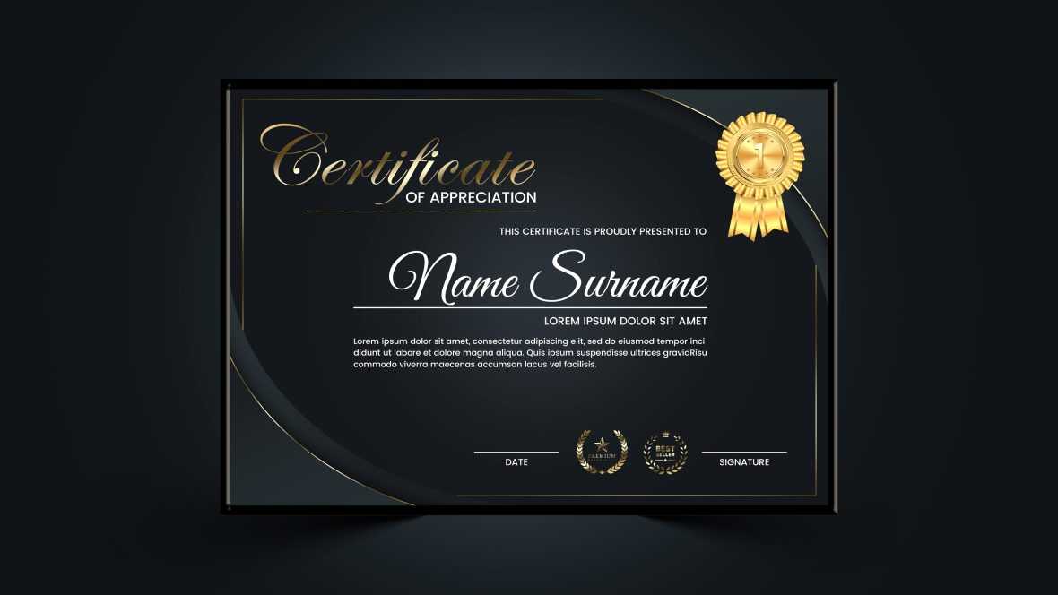 Professional Luxury Certificate Design