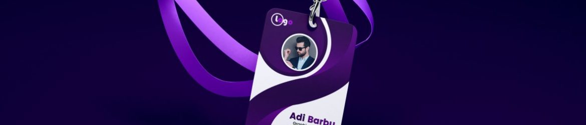 Professional Purple Id Card Design