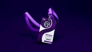 Professional Purple Id Card Design