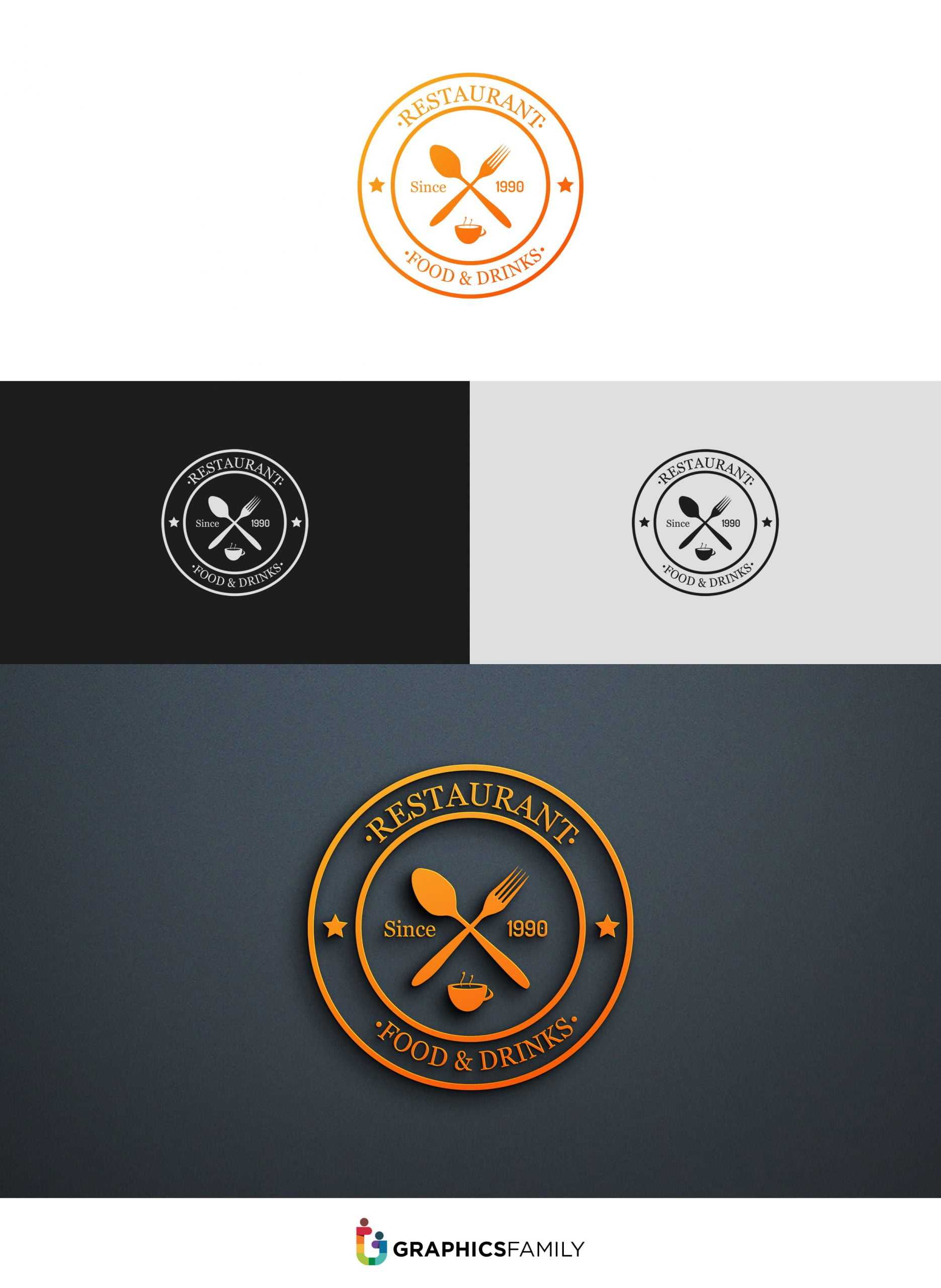 Professional Restaurant Logo Design Template