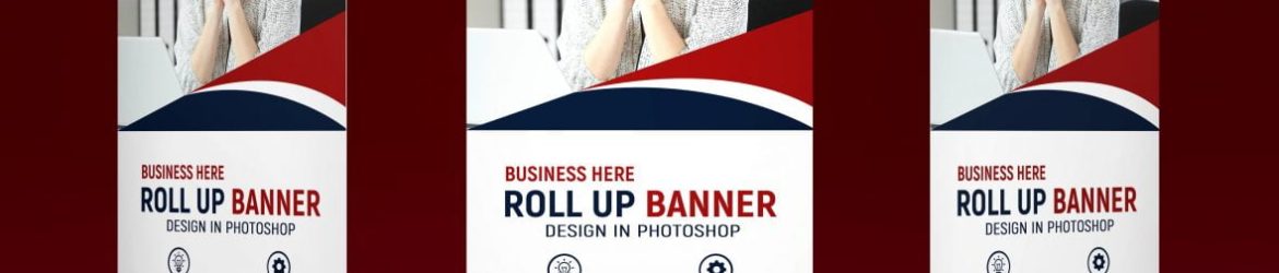 Professional roll up stand banner template design Free PSD Professional roll up stand banner template design Free PSD