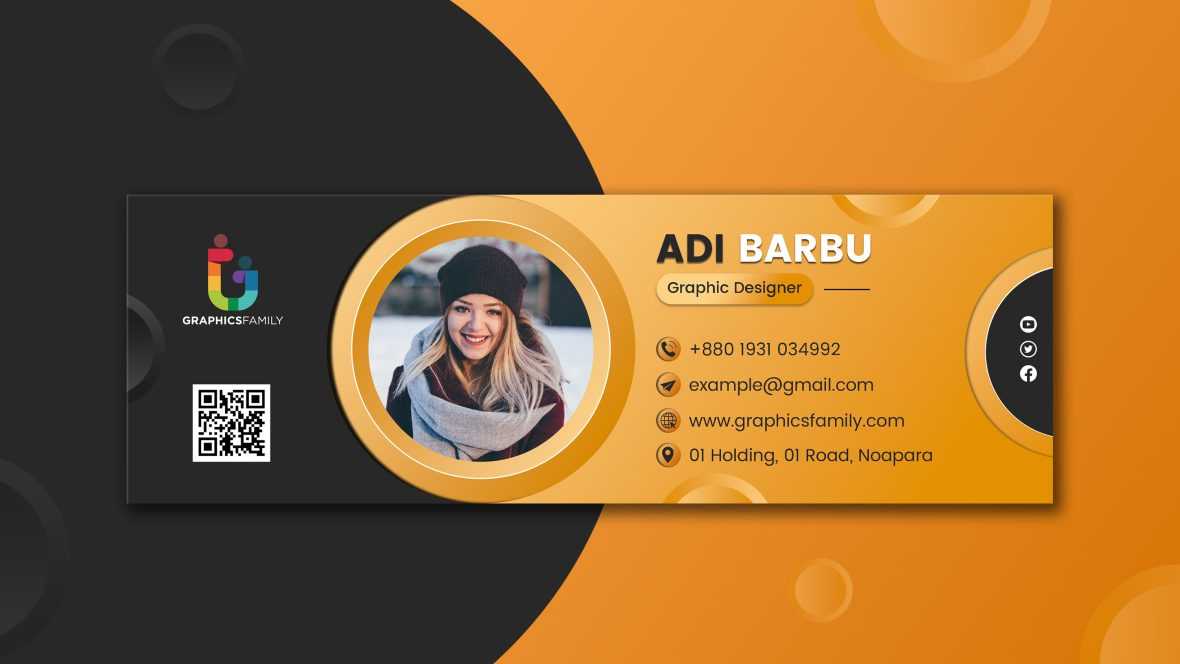 Professional Round Email Signature Design