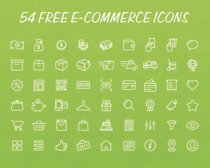 PSD e-commerce Icons Pack