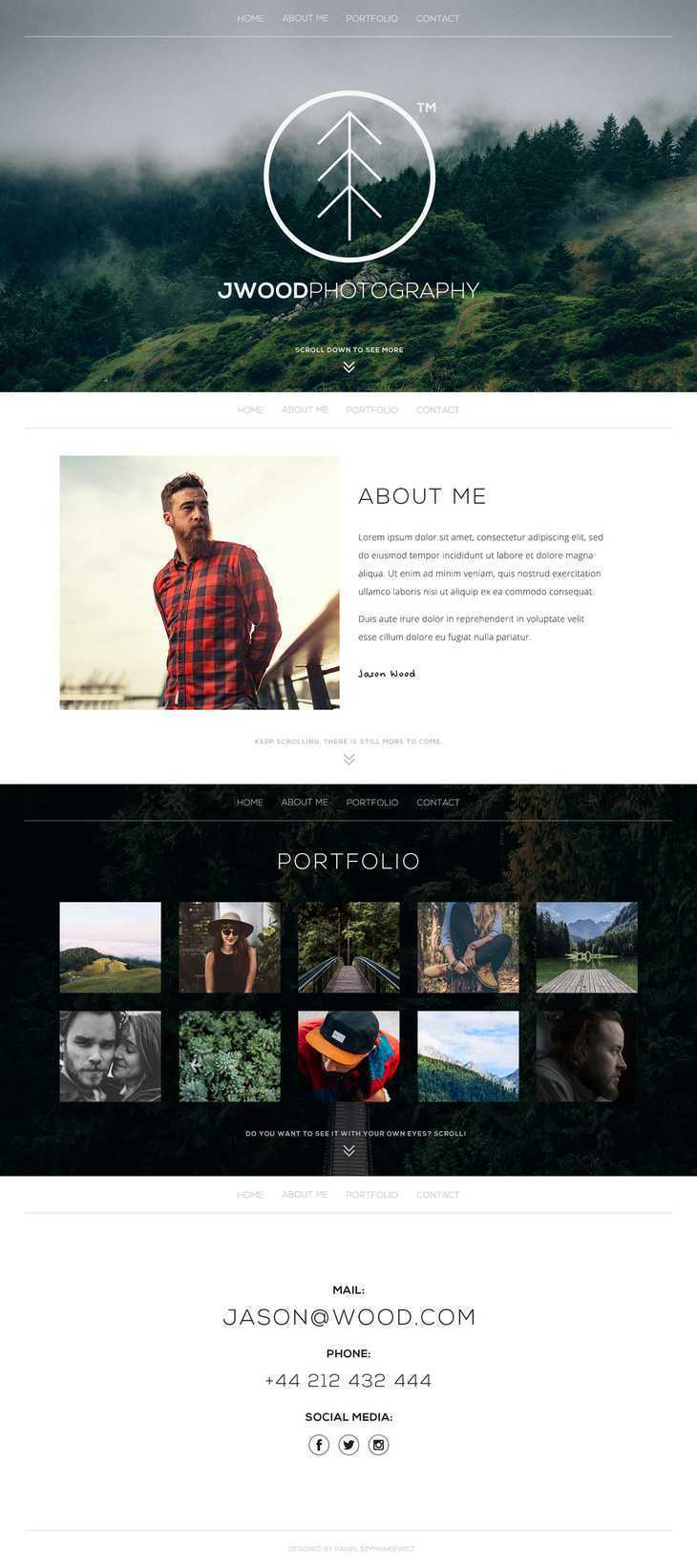 PSD One Page Portfolio
