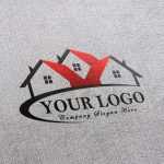 PSD white fabric mockup logo realistic
