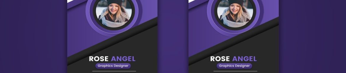 Purple & Black Creative Id card Design
