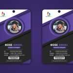 Purple & Black Creative Id card Design