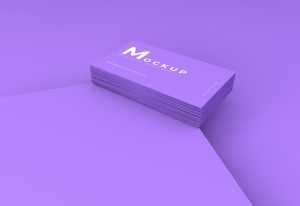 Purple Business Card Mockup