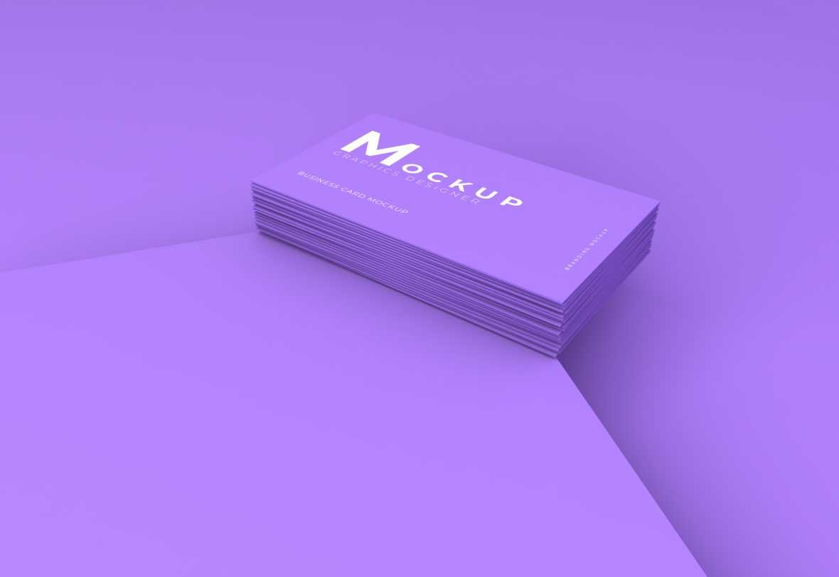 Purple Business Card Mockup