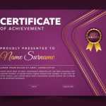 Purple Cool Diploma Template
