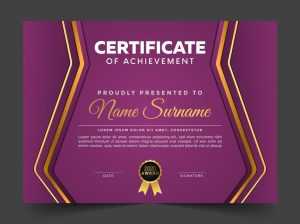 Purple Modern Certificate Design