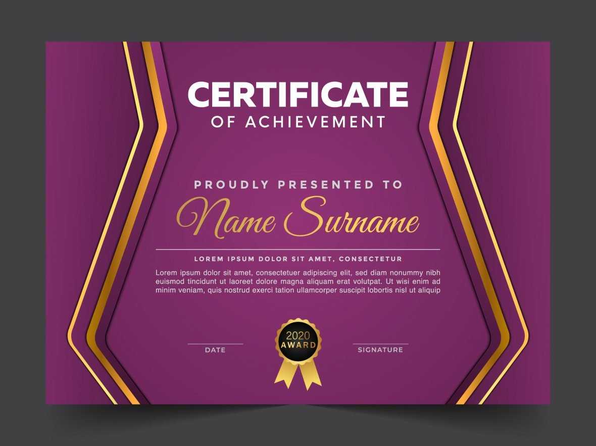 Purple Modern Certificate Design