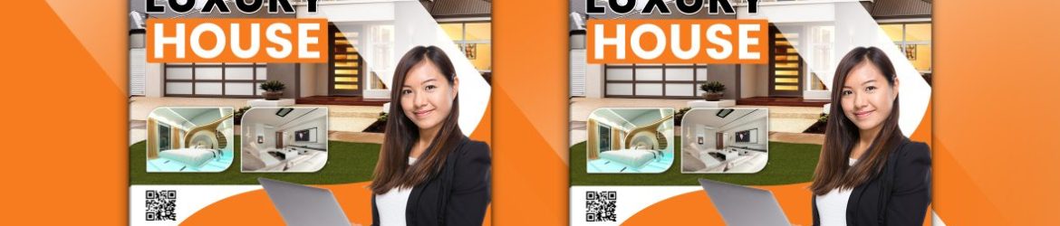 Real estate house sale flyer design