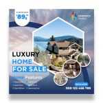 Real Estate Luxury Home For Sale Social Media Post Template Banner - Download Grátis Real Estate Luxury Home For Sale Social Media Post Template Banner