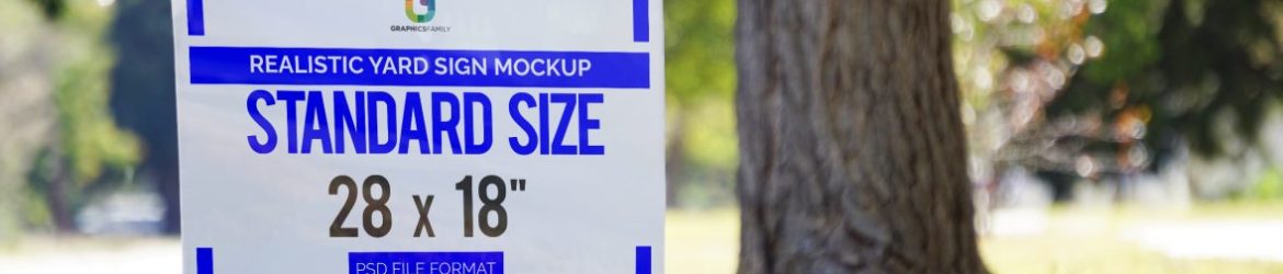 Real Estate Yard Sign Design Mockup
