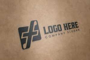Real Paper Texture Logo Mockup