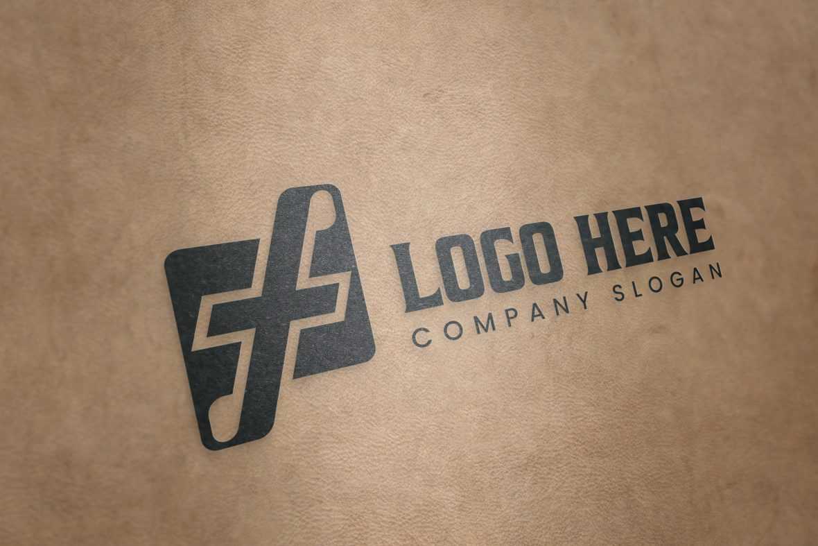 Real Paper Texture Logo Mockup