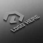 Realistic 3D Metal Logo Mockup With Metallic Texture