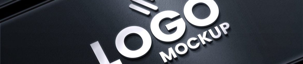 Realistic 3D Tech Logo Mockup Realistic 3D Tech Logo Mockup