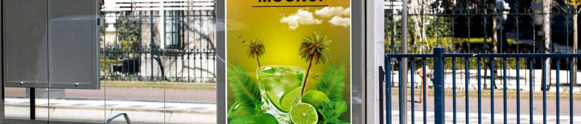 Realistic Advertisement Poster Mockup