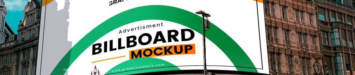 Realistic Billboard Advertising Mockup