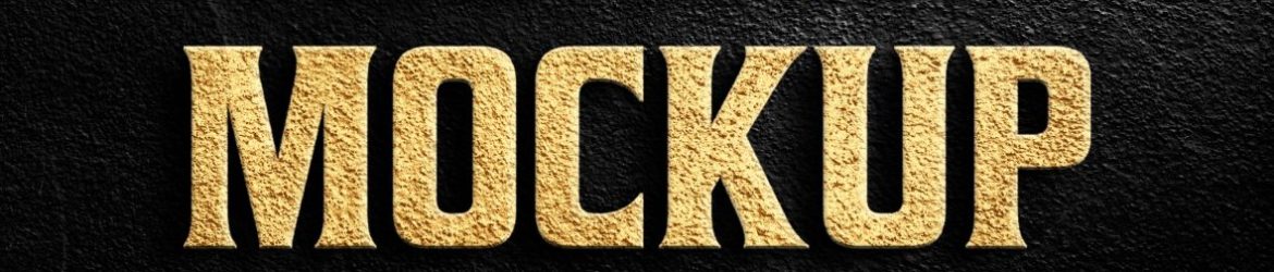 Realistic Black and Golden Logo Mockup Realistic Black and Golden Logo Mockup