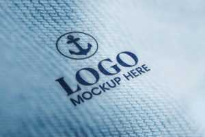 Realistic Logo Mockup on Fabric Texture