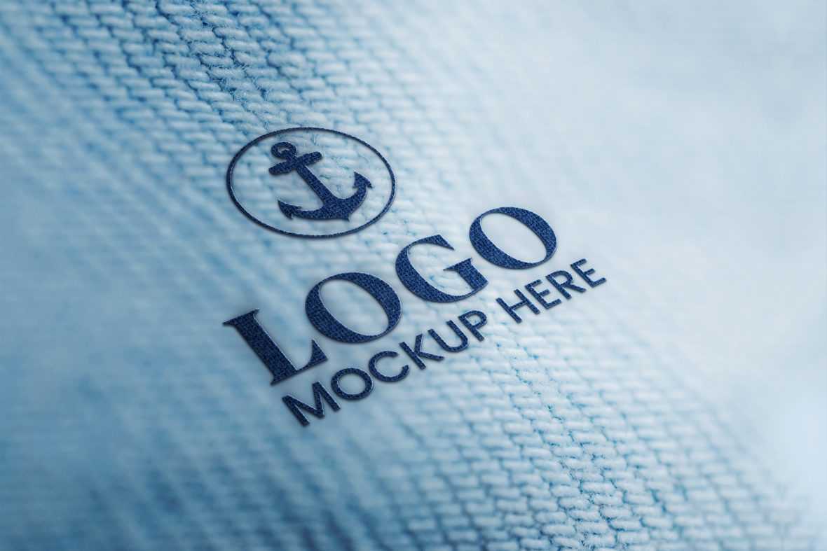 Realistic Logo Mockup on Fabric Texture