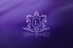 Realistic Logo Mockup on Luxury Fabric Texture