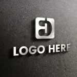 Realistic Silver 3D Mockup For Logo