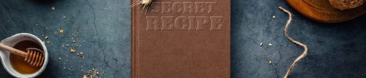 Recipe book Emboss Design Mockup