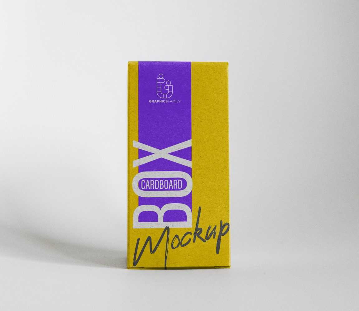 Rectangle Cardboard Box Design Mockup