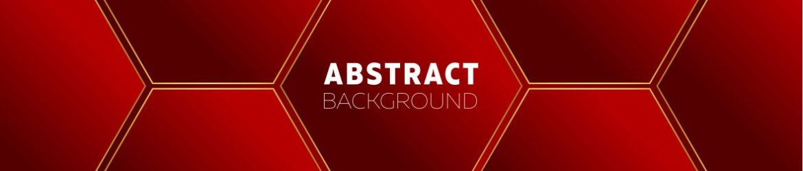 Red Abstract Background with Hexagons