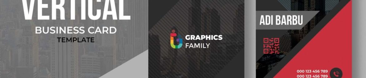 Red and Black Vertical Business Card Design Template Red and Black Vertical Business Card Design Template