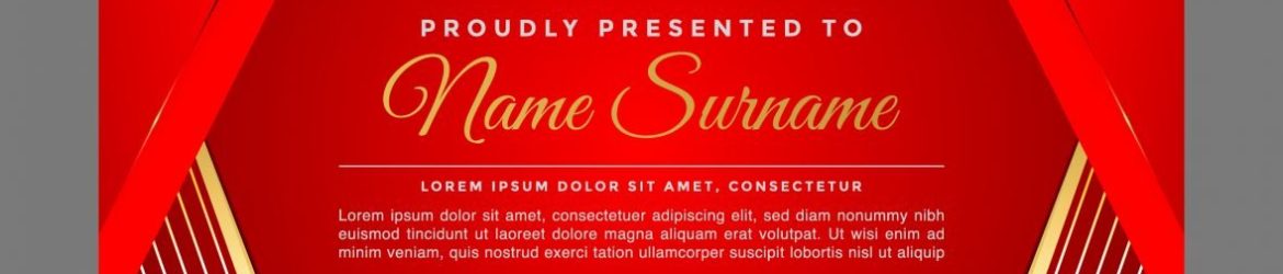 Red and Gold Modern Diploma Template