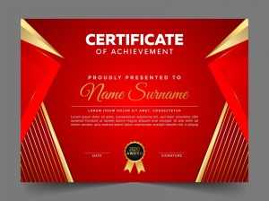 Red and Gold Modern Diploma Template
