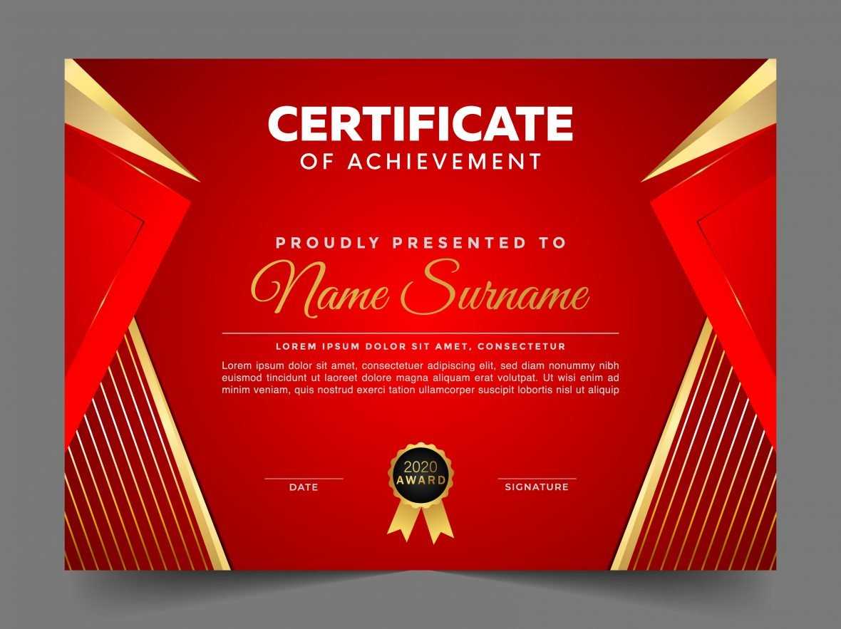 Red and Gold Modern Diploma Template