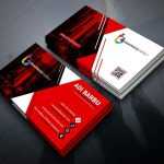 Red and White Visiting Card Design in Photoshop