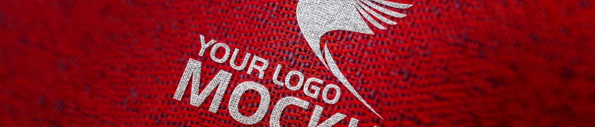 Red Fabric Logo Mockup