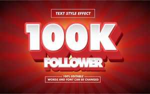 Red Silver Elegant Bold Text Effect