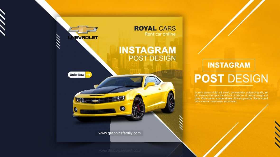 Rent Car For Social Media Instagram Post Banner Design