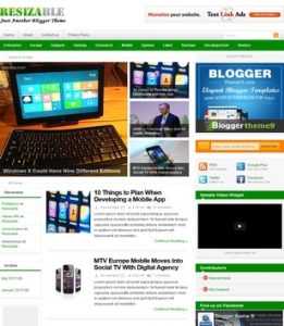 Resizable Responsive