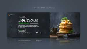 Restaurant food menu web banner template