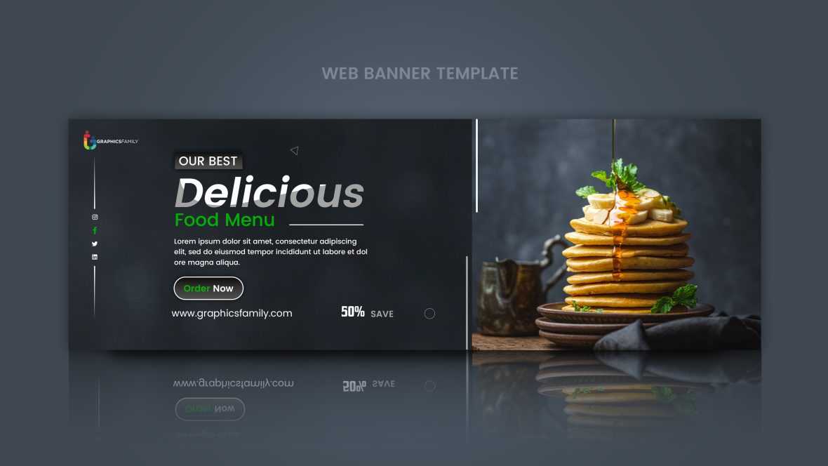 Restaurant food menu web banner template