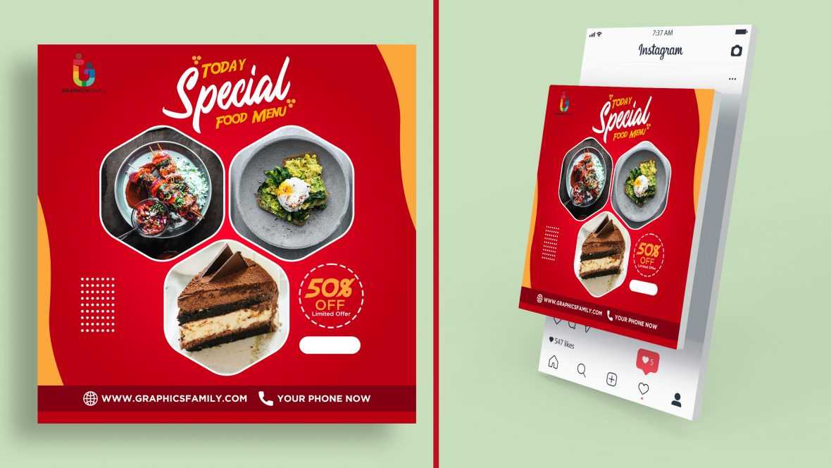 Restaurant Instagram Post Design