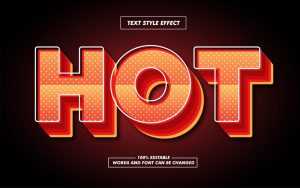 Retro Hot Orange Text Effect